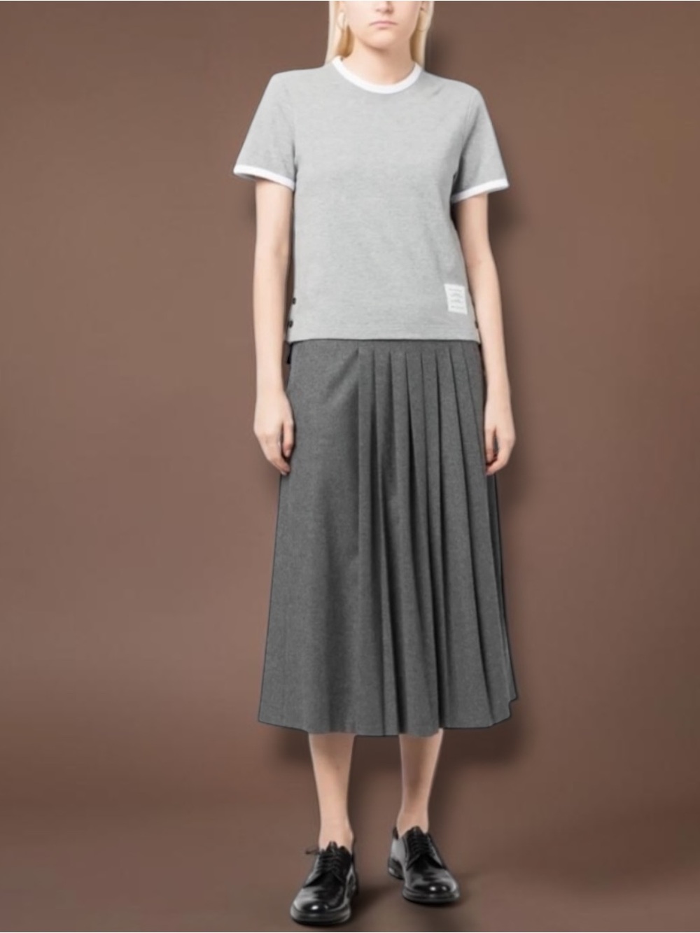 Thom Browne RWB-stripe logo-patch T-shirt